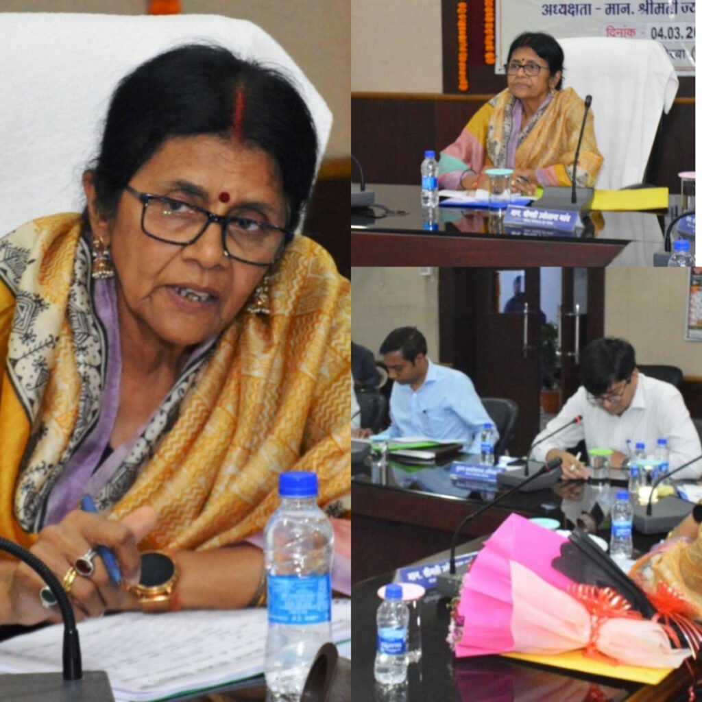 शिक्षा, स्वास्थ्य एवं जल जीवन मिशन के कार्य प्राथमिकता से पूर्ण करें : सांसद श्रीमती ज्योत्सना महंत